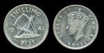 Фиджи 1941 г. • KM# 12 • 1 шиллинг • Георг VI • серебро • регулярный выпуск • VF+