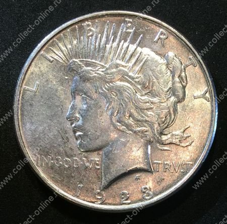 США 1923 г. D • KM# 110 • 1 доллар ("Доллар мира") • серебро • регулярный выпуск • BU-