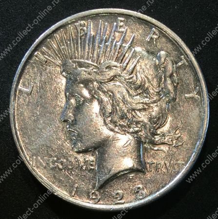 США 1923 г. D • KM# 110 • 1 доллар ("Доллар мира") • серебро • регулярный выпуск • AU-