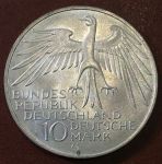 Германия ФРГ 1972г. J KM# 133 / 10 марок / серебро 625 - 15.5 гр. / MS BU GEM!