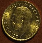 Южная Африка 1927 г. • KM# A21 • соверен • Георг V • св. Георгий • золото 917 - 7.99 гр. • регулярный выпуск • MS BU люкс!
