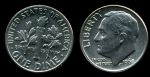 США 1968 г. • KM# 195a • дайм(10 центов) • Ф. Д. Рузвельт • регулярный выпуск • MS BU