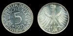 Германия • ФРГ 1971 г. G (Карлсруэ) • KM# 112.1 • 5 марок • серебро • регулярный выпуск • MS BU