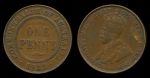 Австралия 1933 г. • KM# 23 • 1 пенни • Георг V • регулярный выпуск • XF ( кат.- $25 )