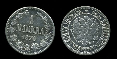 У# 4686 РУССКАЯ ФИНЛЯНДИЯ 1870г. S / 1 МАРКА / КОПИЯ