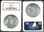 США 1900 г. O • KM# 110 • 1 доллар • "Морган" • серебро • регулярный выпуск • MS BU Люкс! (NGC - MS-62)