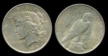 США 1923 г. • KM# 110 • 1 доллар ("Доллар мира") • серебро • регулярный выпуск • AU+