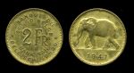 Бельгийское Конго 1947 г. • KM# 28 • 2 франка • слон • регулярный выпуск • BU
