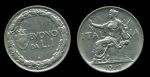 Италия 1922 г. R KM# 622 • 1 лира • "Италия" на троне • регулярный выпуск • XF+ ( кат. - $20+ ) 