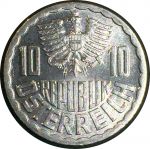 Австрия 1998 гг. • KM# 2878 • 10 грошей • герб • регулярный выпуск • MS BU