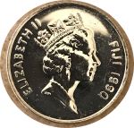 Фиджи 1990 г. • KM# 52a • 10 центов • Елизавета II • булава • регулярный выпуск • MS BU