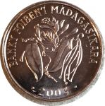 Мадагаскар 2003 г. • KM# 30 • 2 франка • голова быка • регулярный выпуск • MS BU