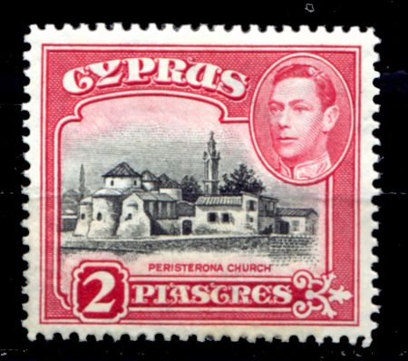 КИПР 1938-51гг. GB# 155b / 2 pi. / ГОРОД / MH OG VF / АРХИТЕКТУРА