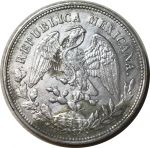 Мексика 1904 г. Mo AM (Мехико) • KM# 409.2 • 1 песо • орел • серебро • регулярный выпуск • BU-