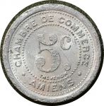 Франция • Амьен 1922 г. • 5 сантимов • герб города • нотгельд • AU