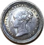 Великобритания 1843 г. • KM# 728 • 1½ пенни • Виктория • серебро • "чистые деньги"(maundy) выпуск • AU+
