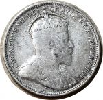 Канада 1906 г. • KM# 11 • 25 центов • Эдуард VII • серебро • регулярный выпуск • F-VF