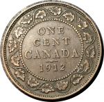 Канада 1912 г. • KM# 21 • 1 цент • Георг V • регулярный выпуск • VF+