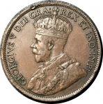 Канада 1917 г. • KM# 21 • 1 цент • Георг V • регулярный выпуск • XF*