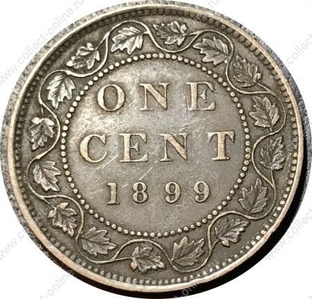 Канада 1899 г. • KM# 7 • 1 цент • Виктория • регулярный выпуск • XF