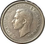 Великобритания 1941 г. • KM# 852 • 6 пенсов • Георг VI • регулярный выпуск • XF+