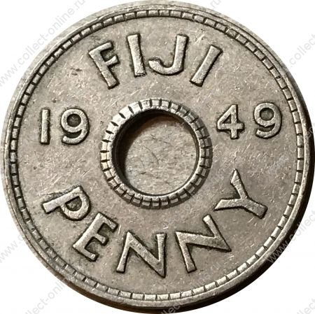 Фиджи 1949 г. • KM# 17 • 1 пенни • Георг VI • регулярный выпуск • XF
