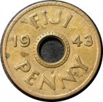 Фиджи 1943 г. S • KM# 7a • 1 пенни • Георг VI • регулярный выпуск • VF-