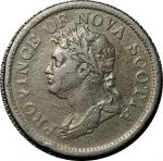 Новая Шотландия 1824 г. • KM# 2 • 1 пенни • Георг IV • чертополох • торговый жетон • VF