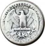 США 1939 г. D • KM# 164 • квотер (25 центов) • Джордж Вашингтон • серебро • регулярный выпуск • VG+