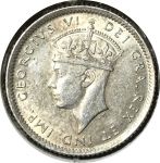 Ньюфаундленд 1942 г. C • KM# 20 • 10 центов • Георг VI • серебро • регулярный выпуск • AU+