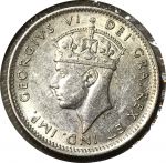 Ньюфаундленд 1941 г. C • KM# 20 • 10 центов • Георг VI • серебро • регулярный выпуск • AU+