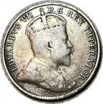 Ньюфаундленд 1908 г. • KM# 7 • 5 центов • Эдуард VII • серебро • регулярный выпуск • VF
