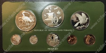 Тринидад и Тобаго 1978 г. KM# 29-16 • 1 c. - 10 долларов • годовой набор • 8 монет • серебро 925 - 65 гр. • регулярный выпуск • MS BU пруф!! 