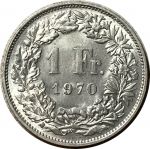 Швейцария 1970 г. • KM# 24a.1 • 1 франк • регулярный выпуск • MS BU