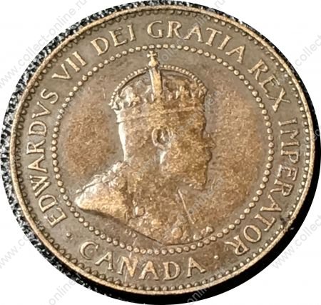 Канада 1906 г. • KM# 8 • 1 цент • Эдуард VII • регулярный выпуск • VF