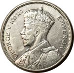 Новая Зеландия 1935 г. • KM# 5 • полкроны • Георг V • герб доминиона • серебро • регулярный выпуск • AU+ ( кат. - $125 )