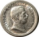 Италия 1915 г. • KM# 55 • 2 лиры • Виктор Эммануил III • серебро • регулярный выпуск • AU