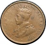 Австралия 1922 г. • KM# 23 • 1 пенни • Георг V • регулярный выпуск • VF+ ( кат.- $6 )