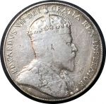 Канада 1908 г. • KM# 12 • 50 центов • Эдуард VII • серебро • регулярный выпуск • F*