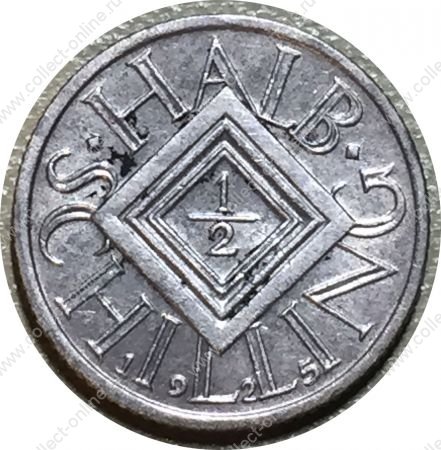 Австрия 1925 г. • KM# 2839 • ½ шиллинга • серебро • регулярный выпуск • XF+