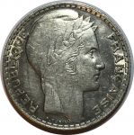 Франция 1932 г. • KM# 878 • 10 франков • серебро • лауреат • регулярный выпуск • BU-