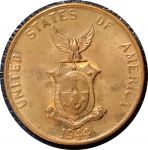 Филиппины 1944 г. S • KM# 179 • 1 сентаво • герб страны • регулярный выпуск • AU+