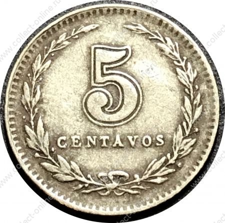 Аргентина 1931 г. • KM# 34 • 5 сентаво • регулярный выпуск • VF-