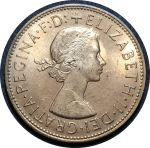 Великобритания 1967 г. • KM# 897 • 1 пенни • Елизавета II • регулярный выпуск • MS BU-