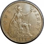 Великобритания 1935 г. • KM# 838 • 1 пенни • Георг V • регулярный выпуск • XF ( кат. - $10 )