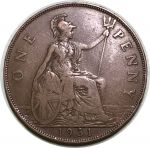 Великобритания 1931 г. • KM# 838 • 1 пенни • Георг V • регулярный выпуск • VF ( кат. - $5 )
