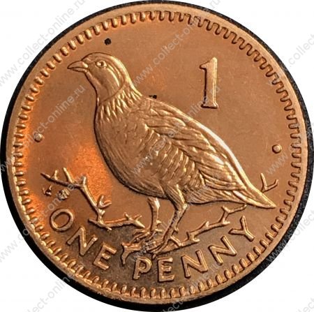 Гибралтар 1995 г. PM AB • KM# 20a • 1 пенни • Елизавета II • куропатка • регулярный выпуск • BU