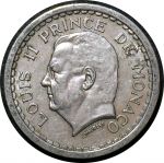 Монако 1943 г. KM# 120 • 1 франк • Луи II • герб княжества • регулярный выпуск • AU