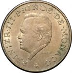 Монако 1979 г. • KM# 154 • 10 франков • Князь Ренье III • княжеская монограмма • регулярный выпуск • AU