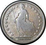 Швейцария 1900 г. B (Берн) • KM# 24 • 1 франк • серебро • регулярный выпуск • F